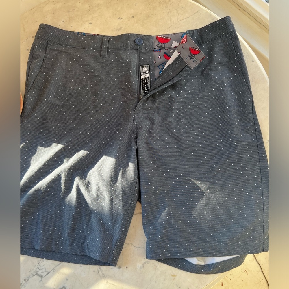 Travis Mathew Golf Men’s Shorts Blue/Gray Lightweight Size 36